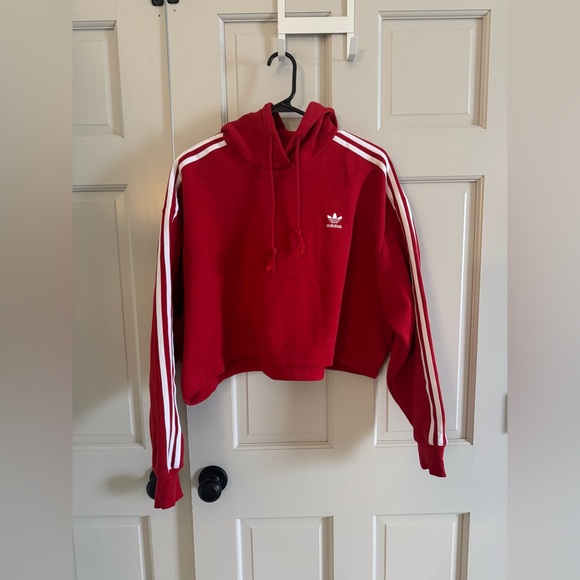 adidas Tops - Adidas Adicolor 3-Stripes Short Hoodie M